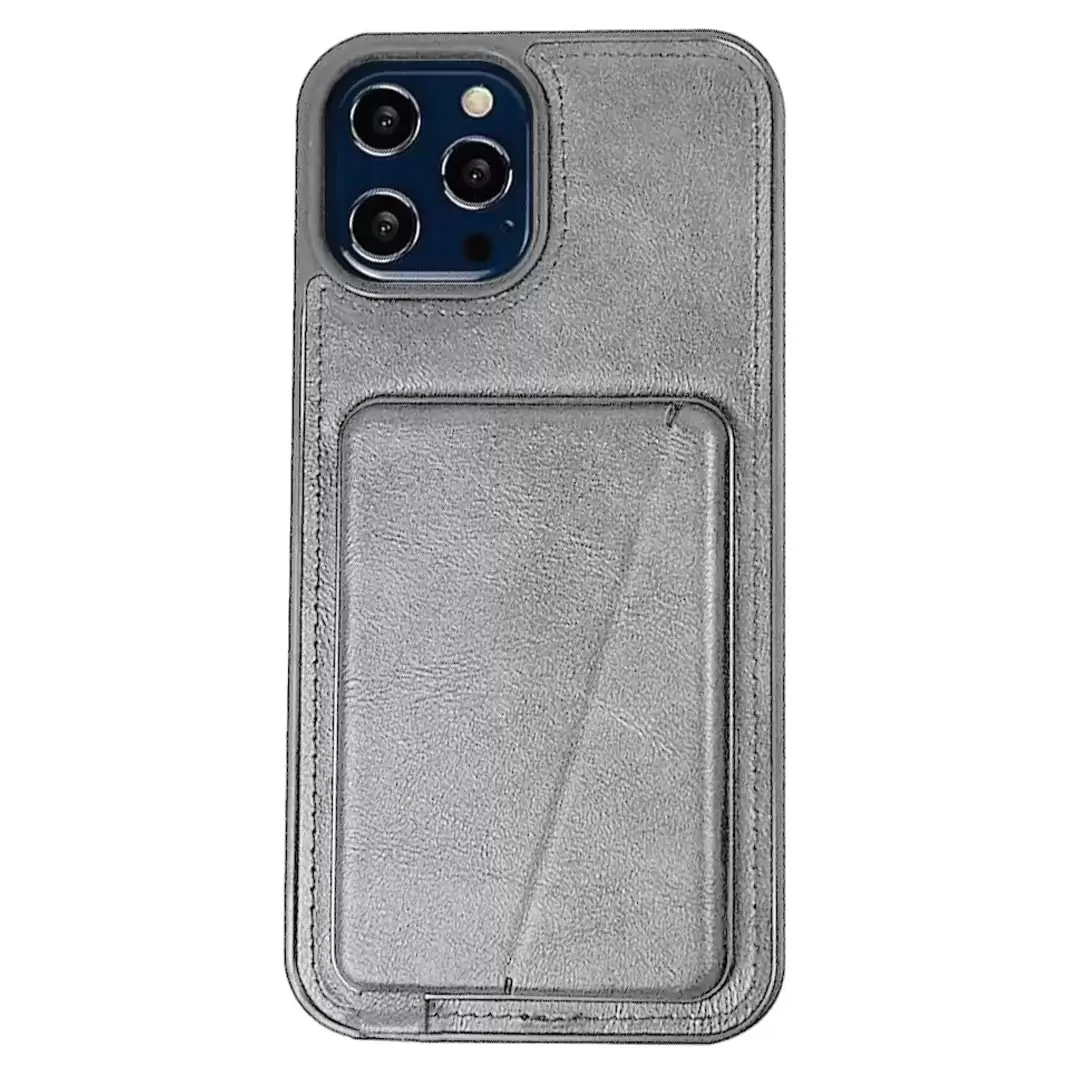 iPhone 16 Pro Modern Hidden Card Holder Case Gray